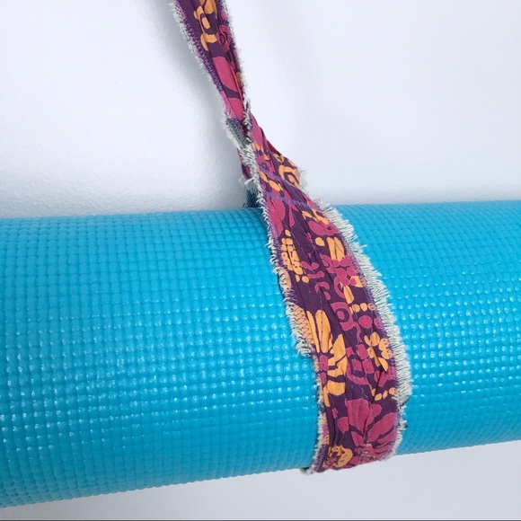 Yoga Mat Sling Strap Carrier, Boho, One Of A Kind - Picture 2 of 7